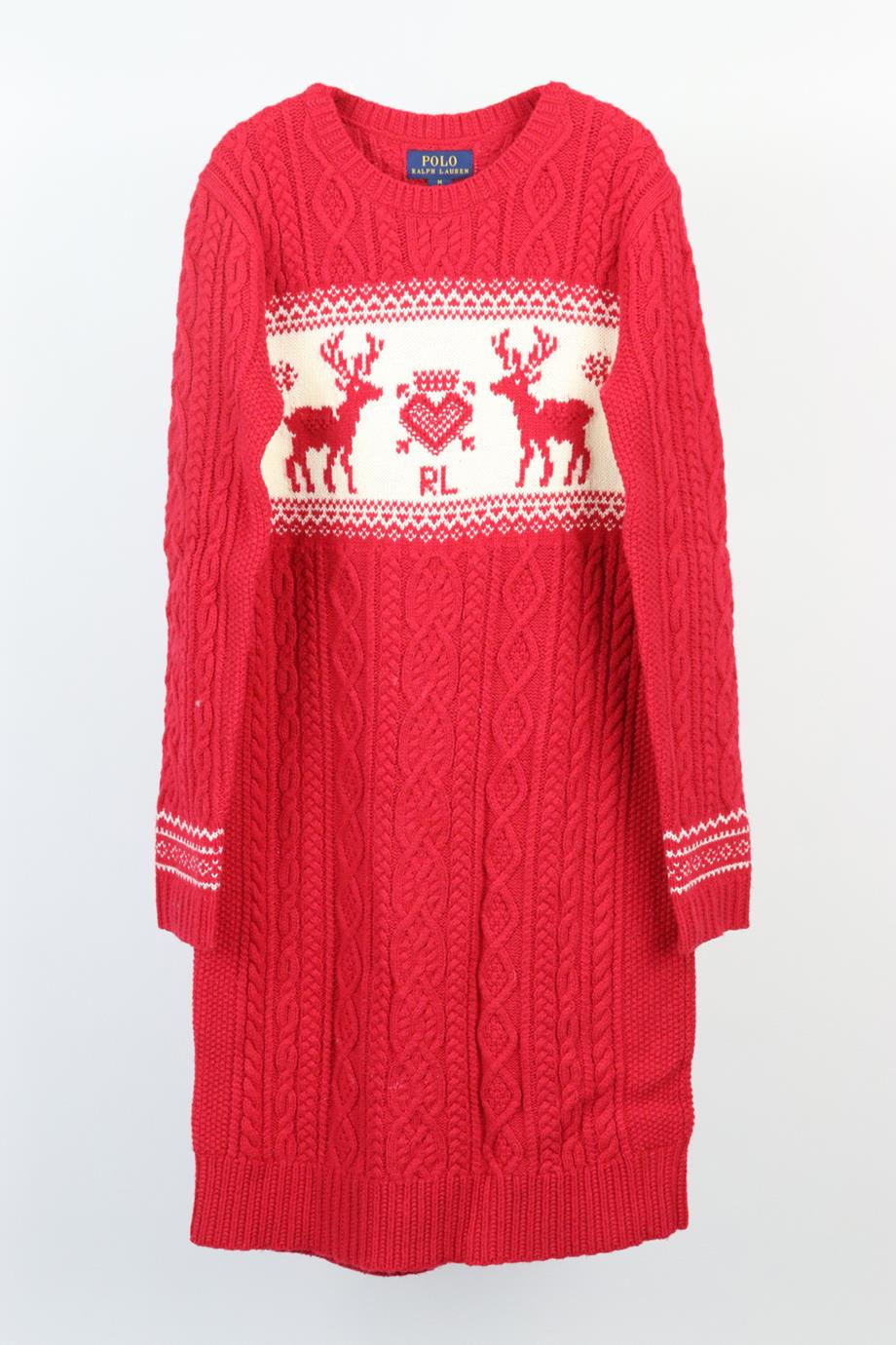 POLO RALPH LAURENT KIDS GIRLS KNITTED DRESS 8-10 YEARS