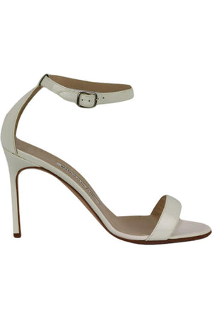 MANOLO BLAHNIK PATENT LEATHER SANDALS EU 37.5 UK 4.5 US 7.5