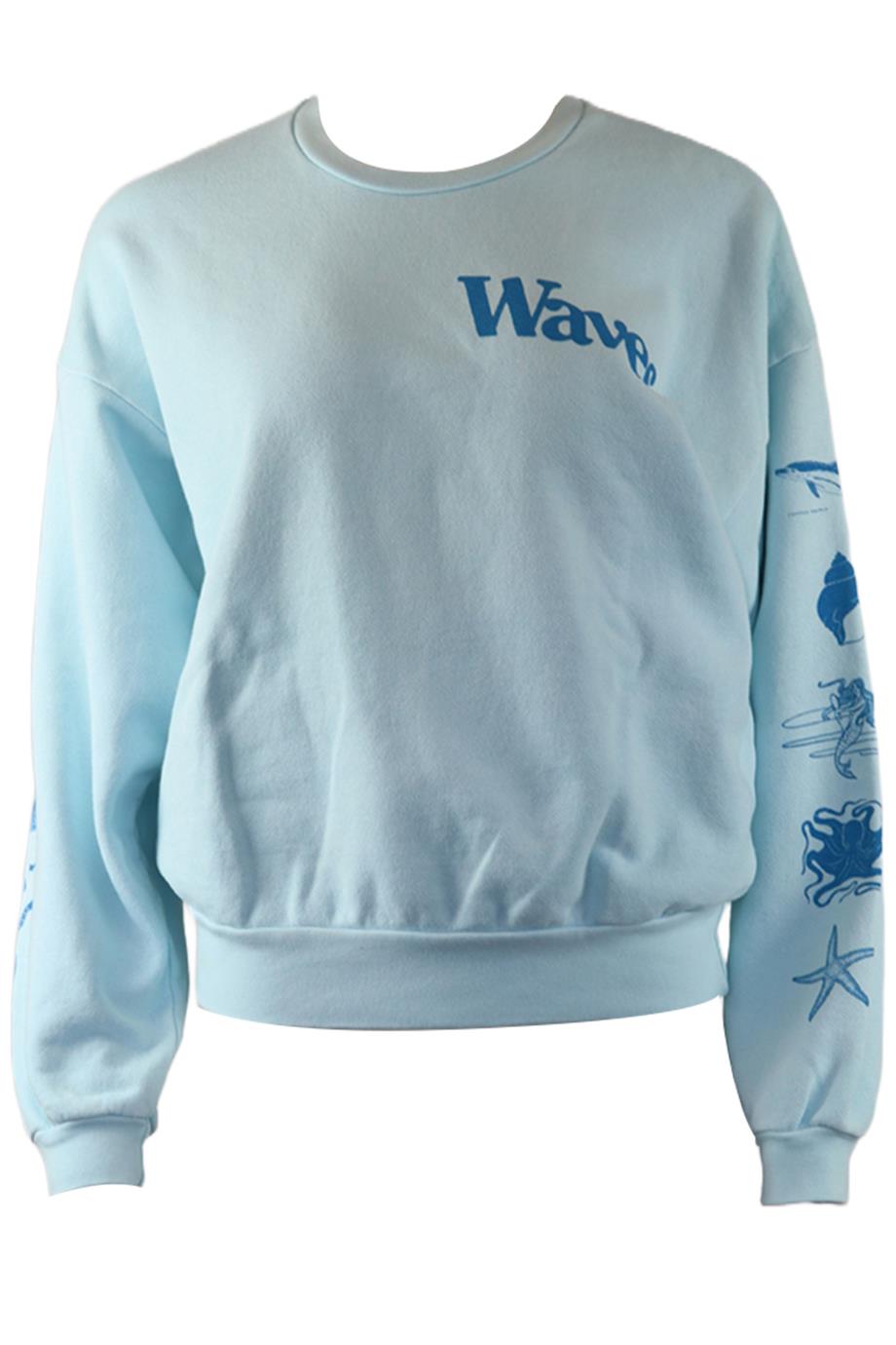 MOTHER PRINTED COTTON JERSEY SWEATSHIRT XSMALL