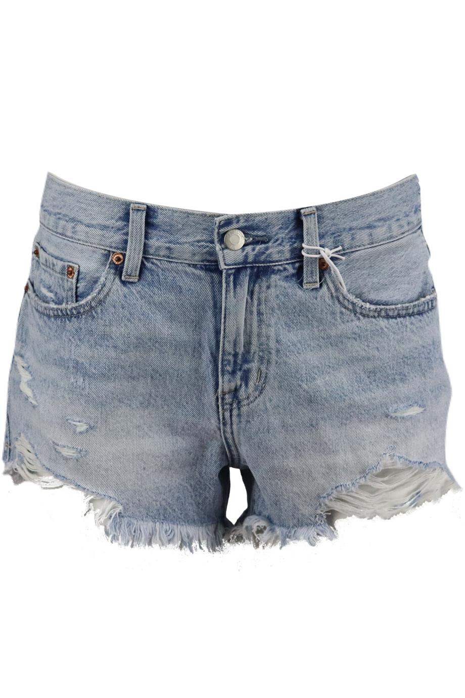 PISTOLA DISTRESSED DENIM SHORTS W 27 UK 8/10