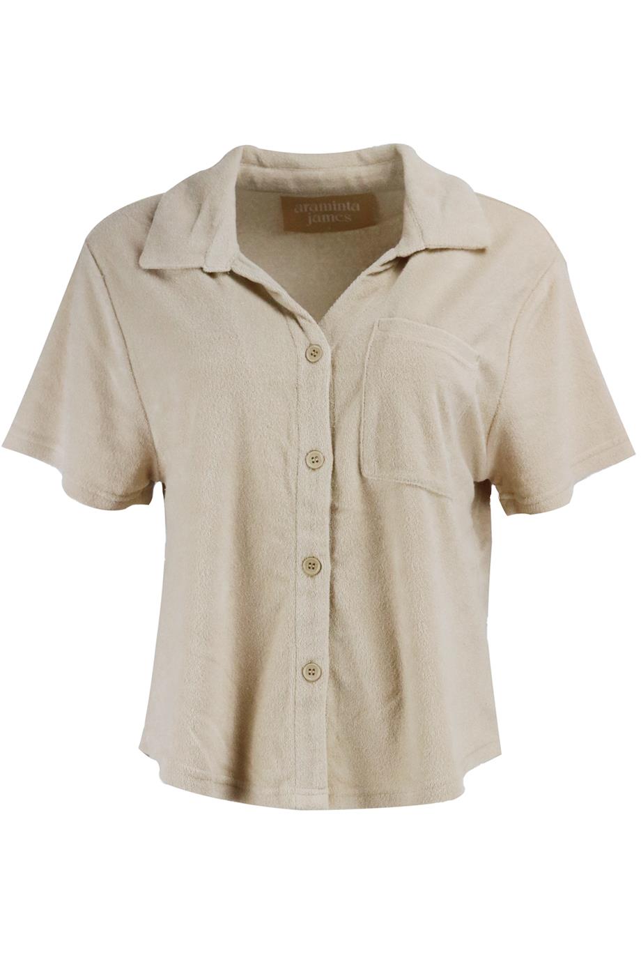 ARAMINTA JAMES COTTON TERRY SHIRT SMALL